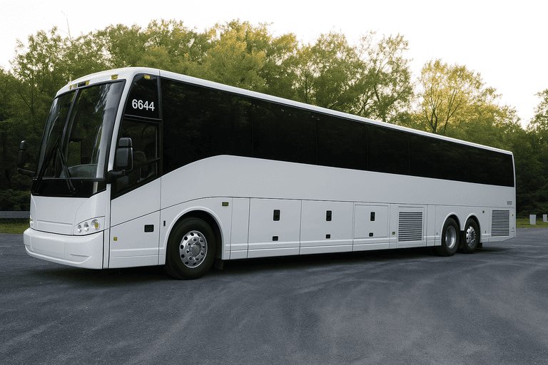 exterior of Carlsbad Minibus Company coach bus